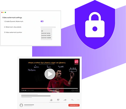 Best learning management system providing rich video content security features securing data