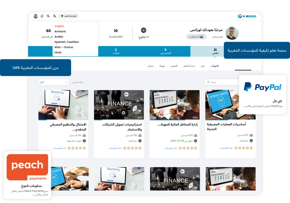 منصة تدريب أونلاين بدعم اللغة العربية في مصر