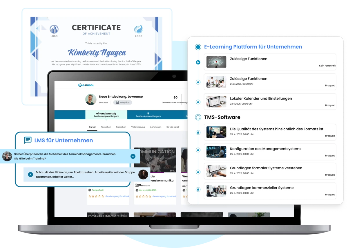 Unternehmens-LMS für Mitarbeiterschulung und Entwicklung