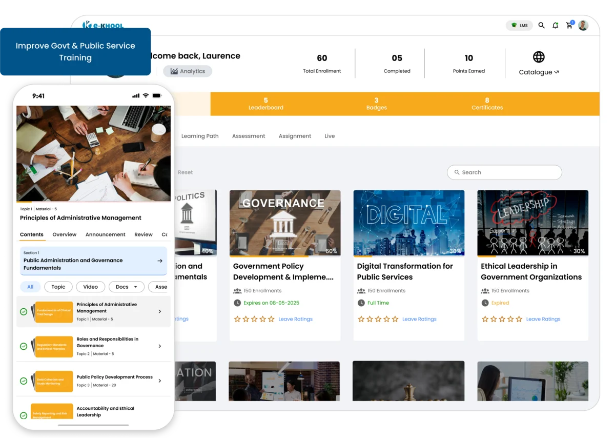 LMS solutions tailored for government workforce and public sector training