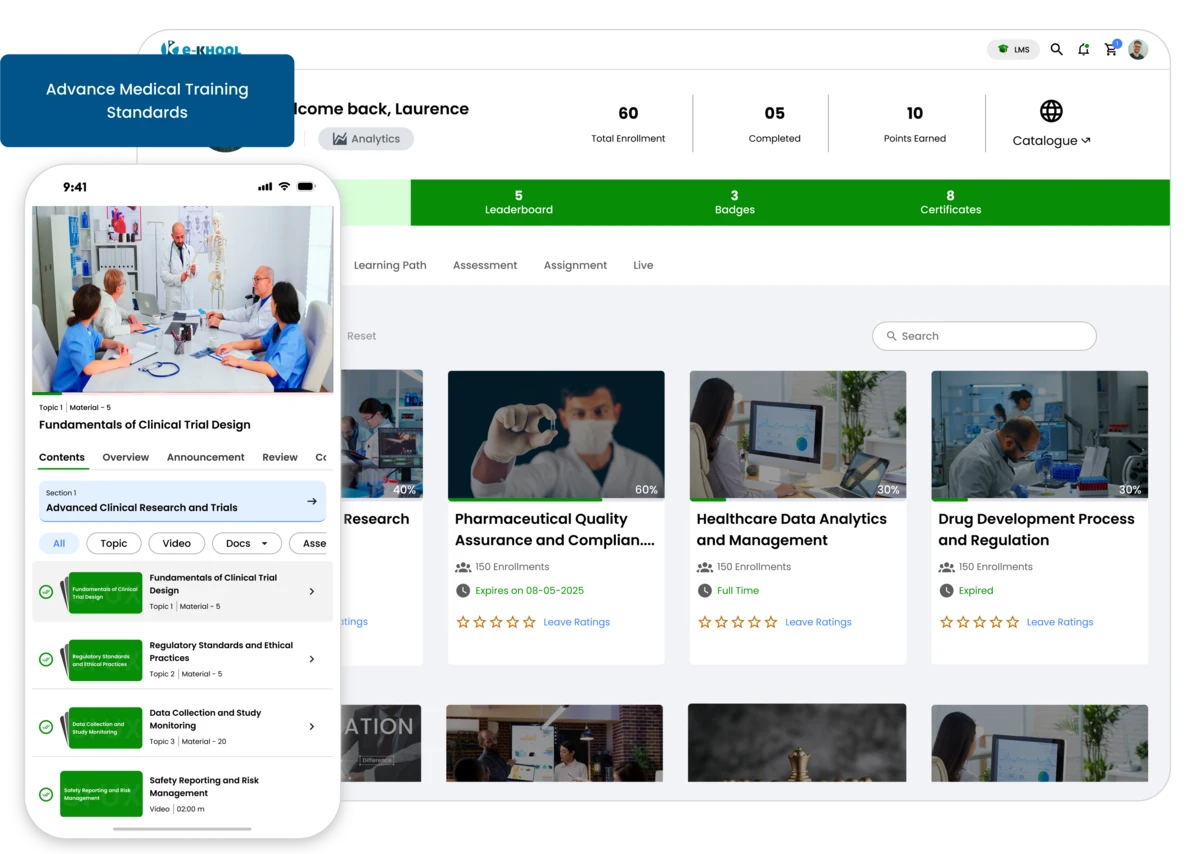 LMS for clinical training and healthcare workforce development