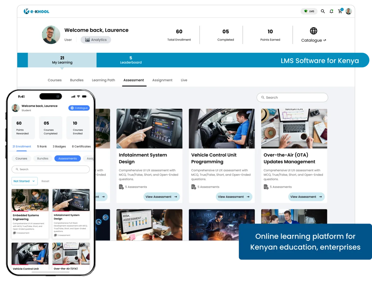 Kenya LMS platform for teacher training and digital learning