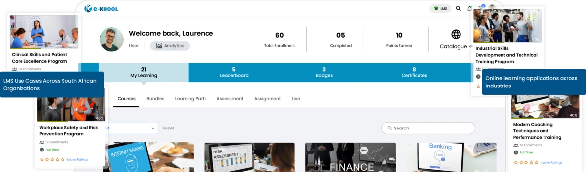 Usecases of Online learning platforms in South Africa