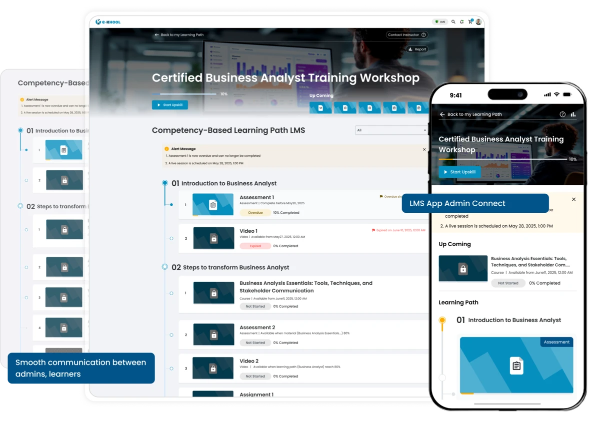 Best learning app keeps admins and learners connected for content sharing and communication