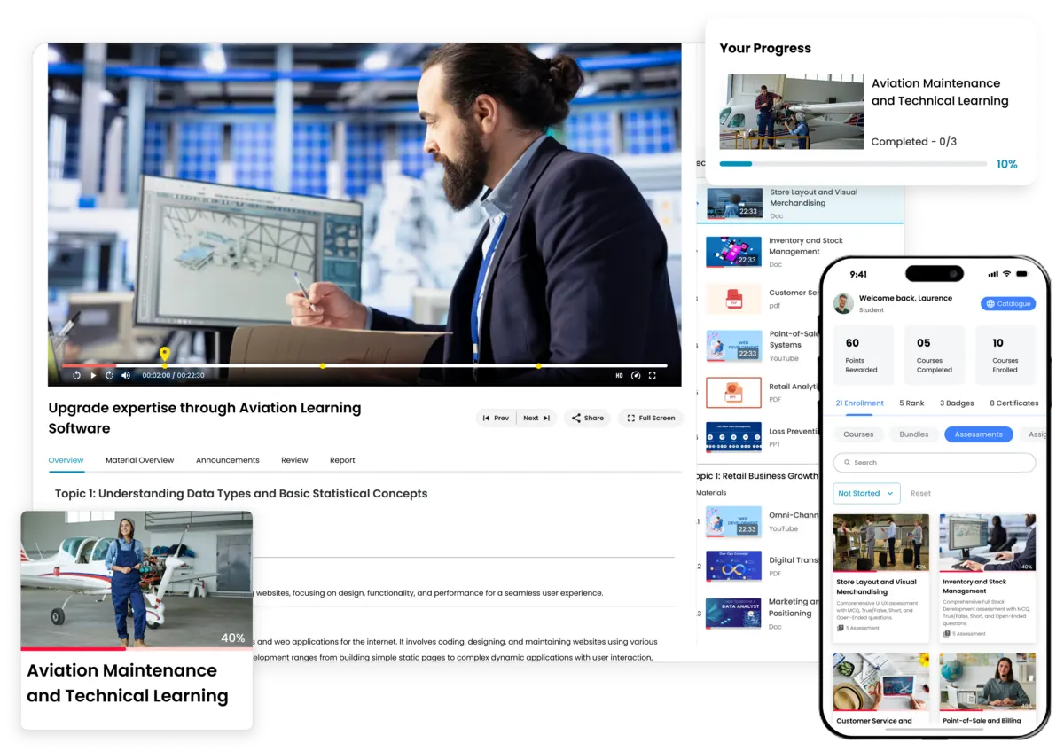 Train aviation technicians with advanced maintenance and technical learning programs