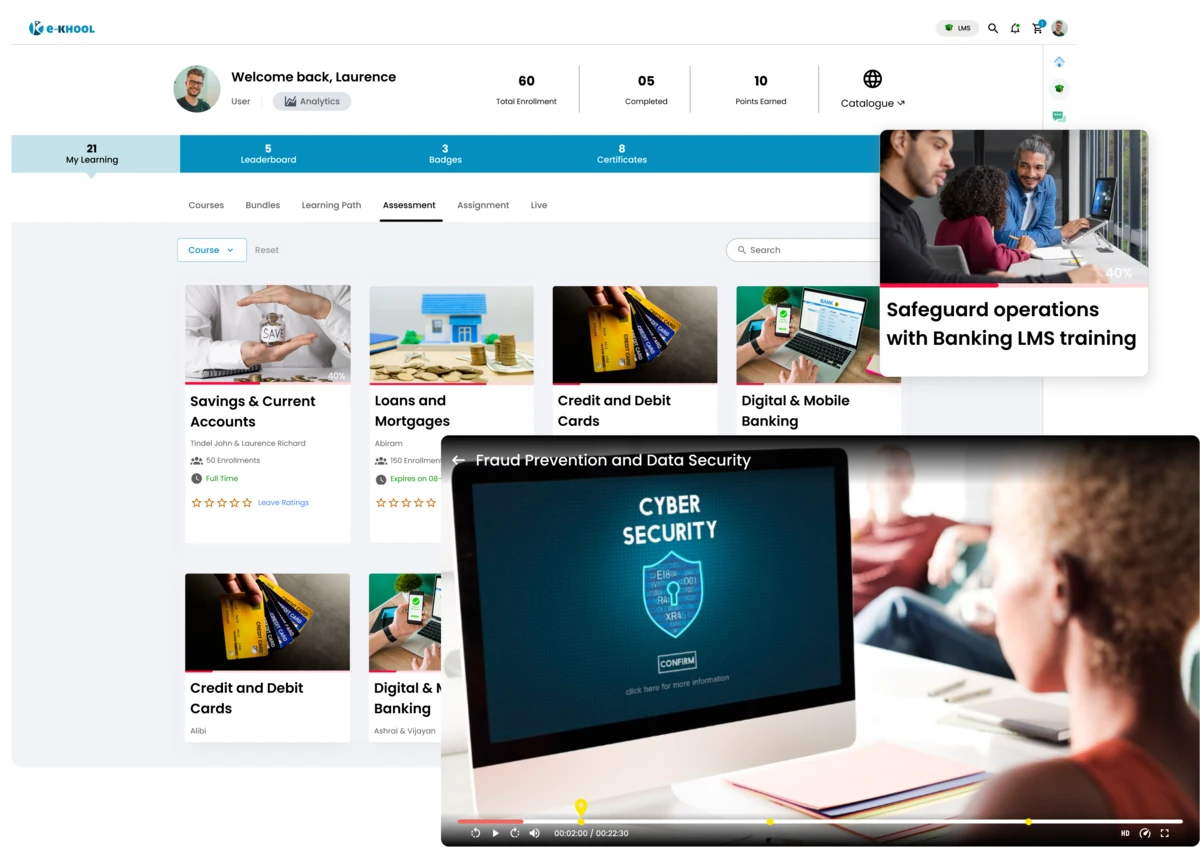 Protect financial data and strengthen fraud prevention with LMS-based learning
