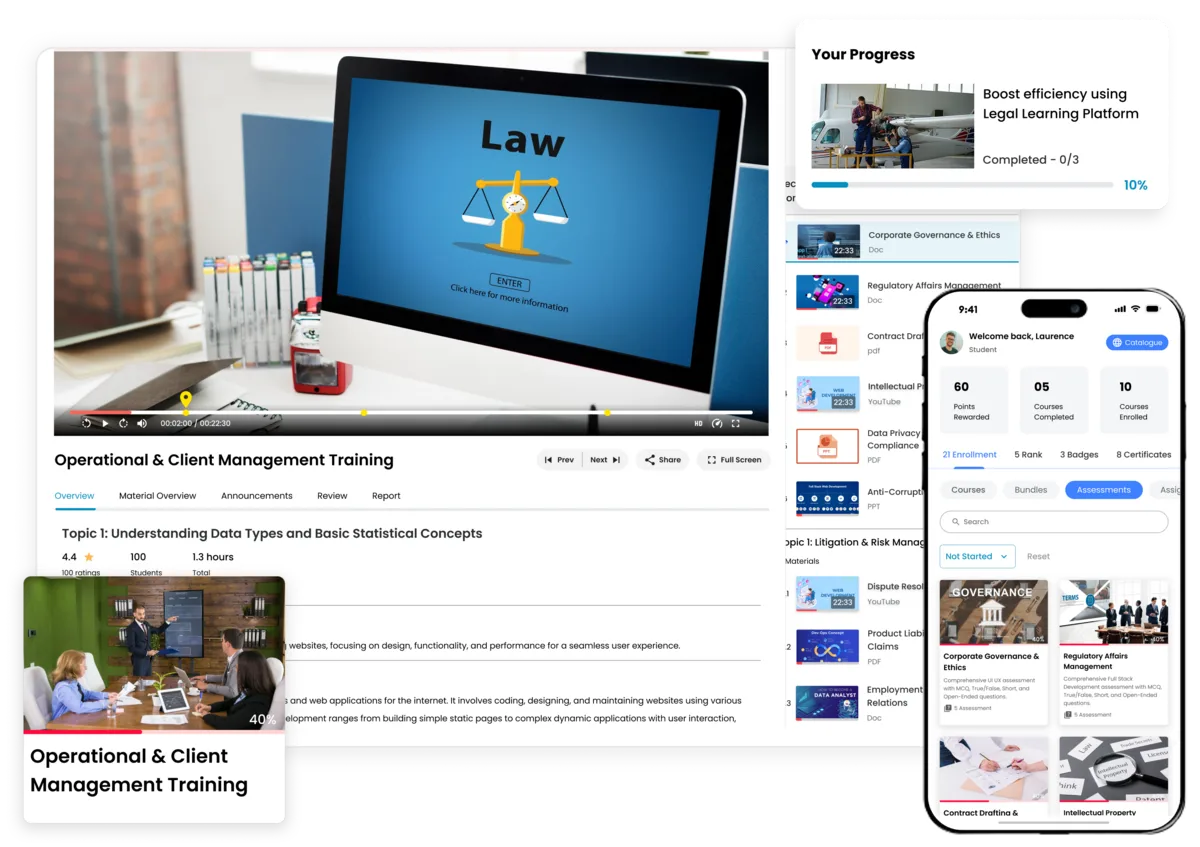 Develop operational and client management skills through LMS-based training