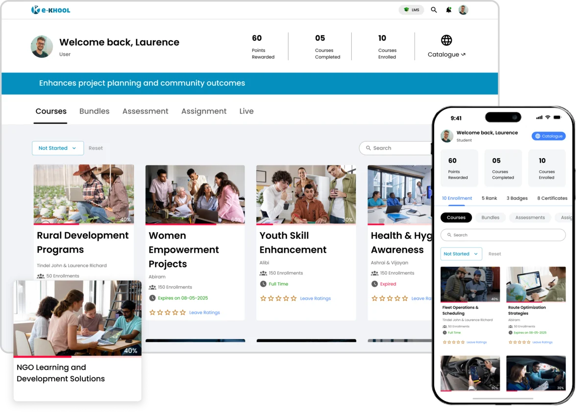 NGO learning solutions to enhance project planning and community impact.