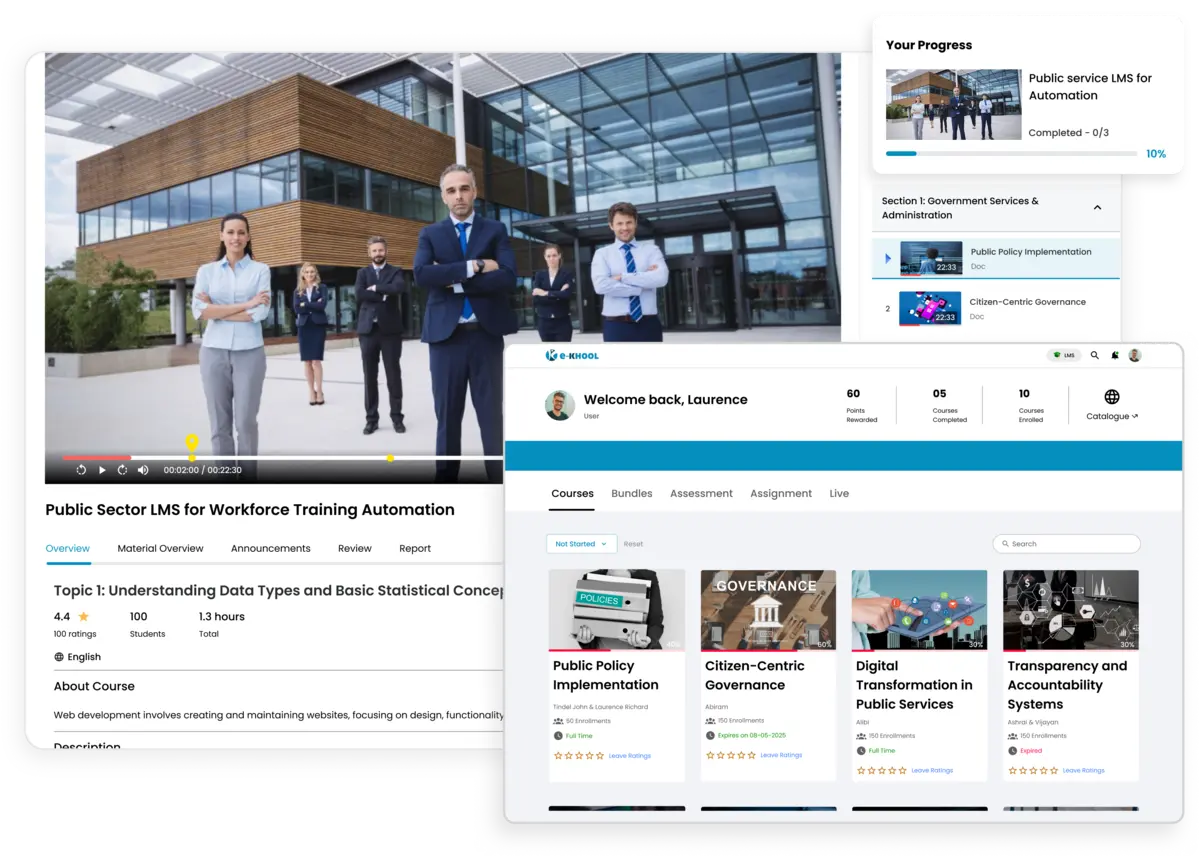 Public service LMS platform built to automate training processes