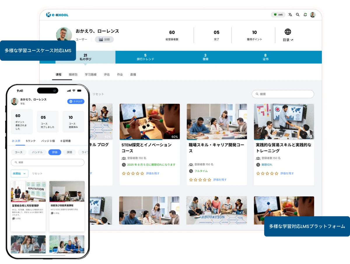 多様な学習ユースケースに対応するLMSプラットフォーム
