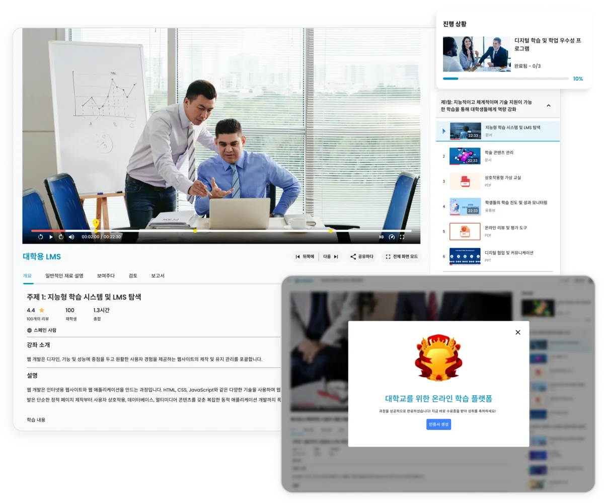 대학 온라인 강의와 학습 관리를 위한 LMS