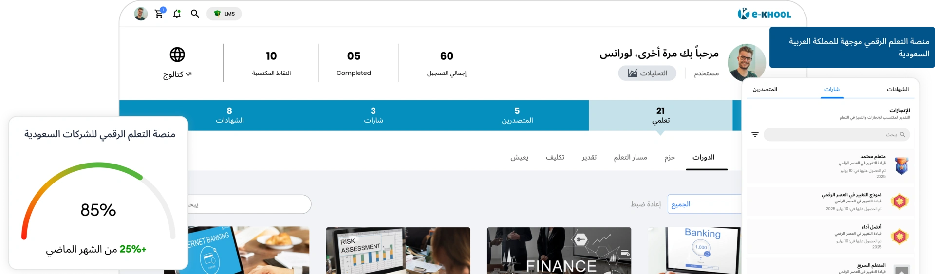 منصة التعلم الإلكتروني الرقمية مخصصة للشركات السعودية