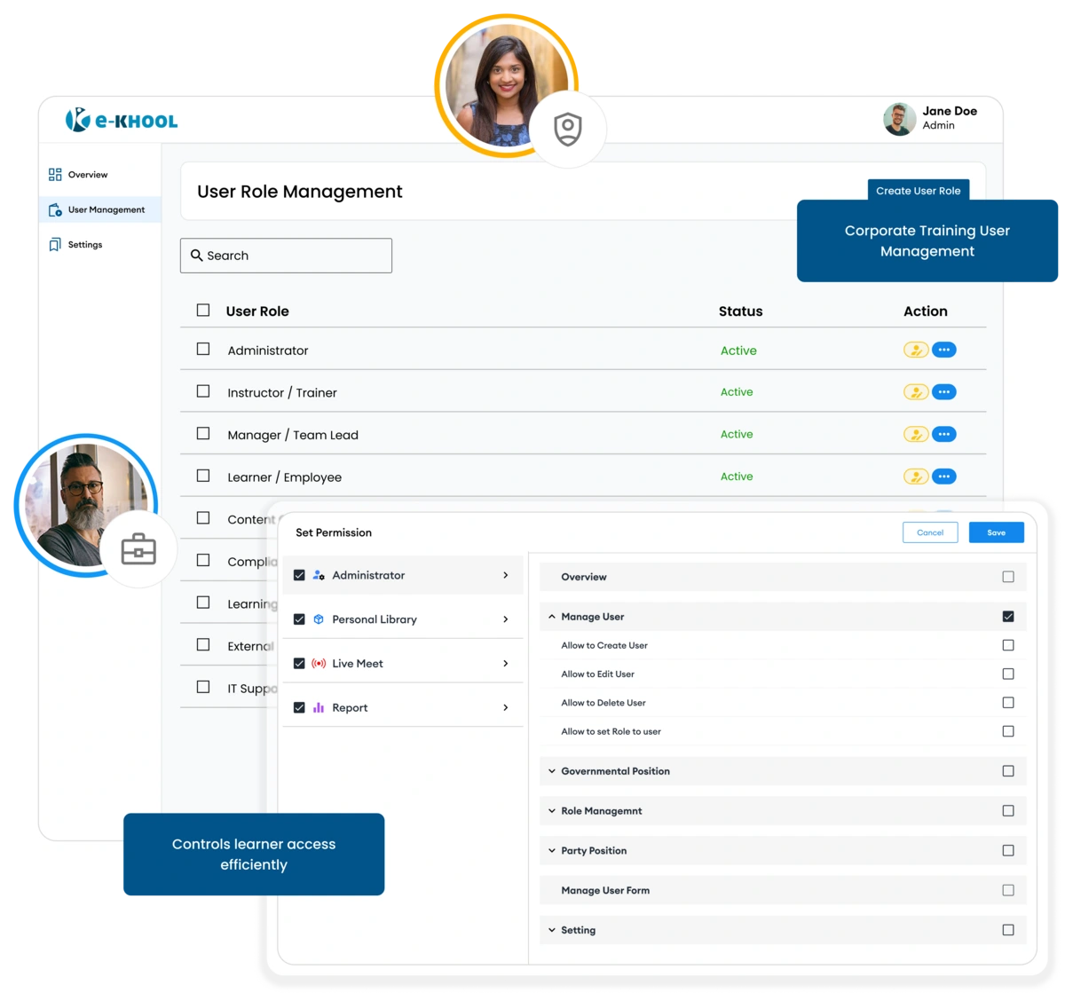 Corporate Training User Management