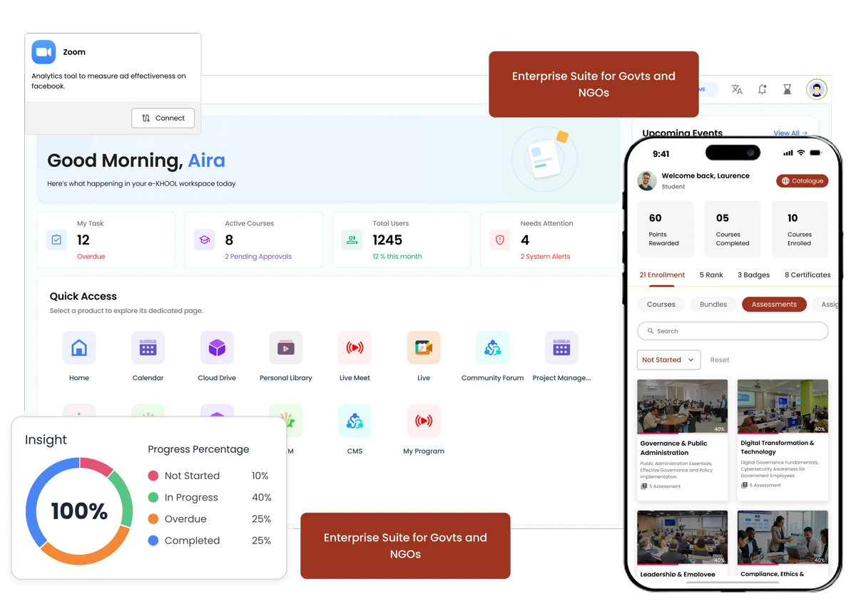 e-KHOOL Enterprise Suite for Govts and NGOs