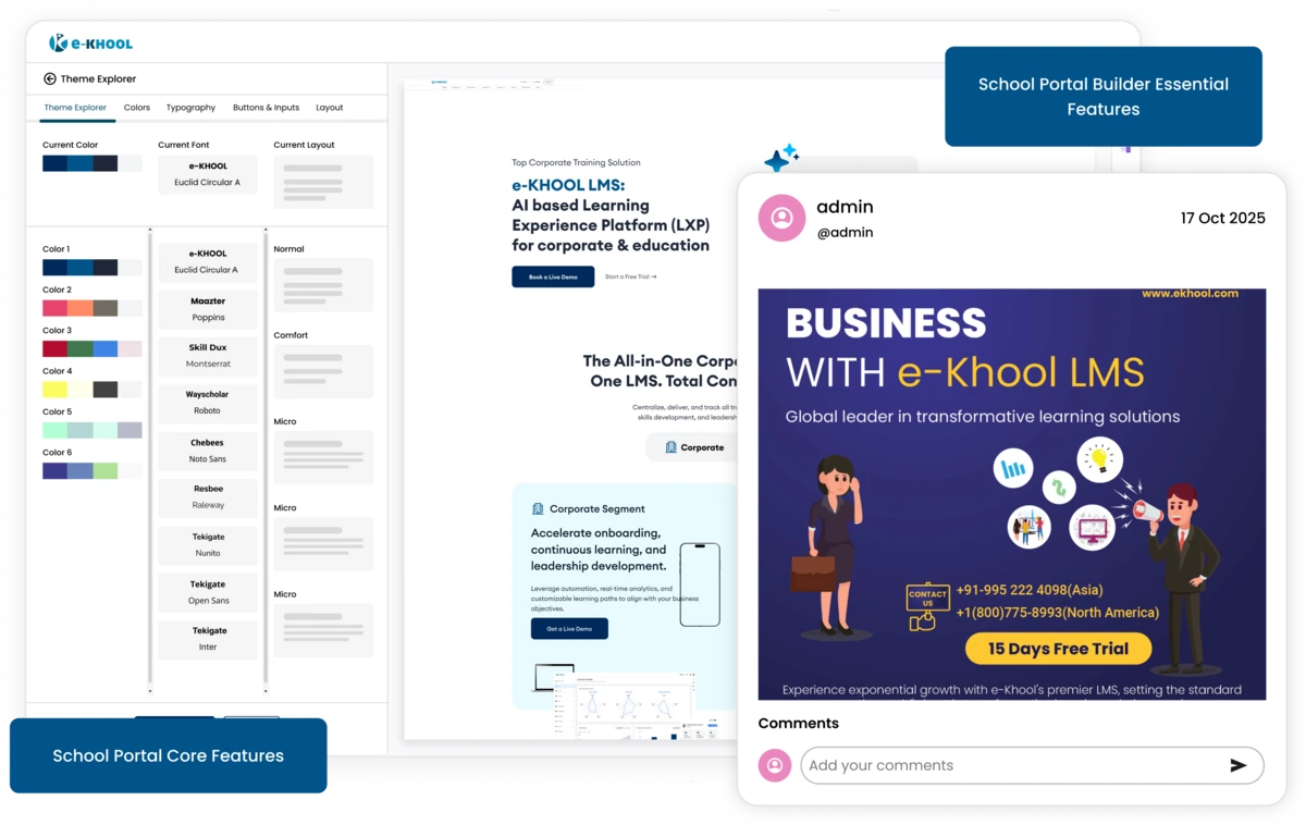 Discover key features of a school portal builder and seamless digital learning integration