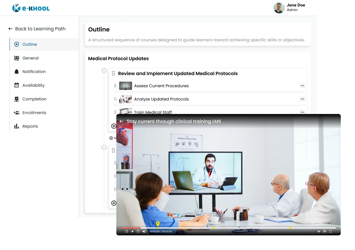 Medical Protocol Updates Cliinical training LMS