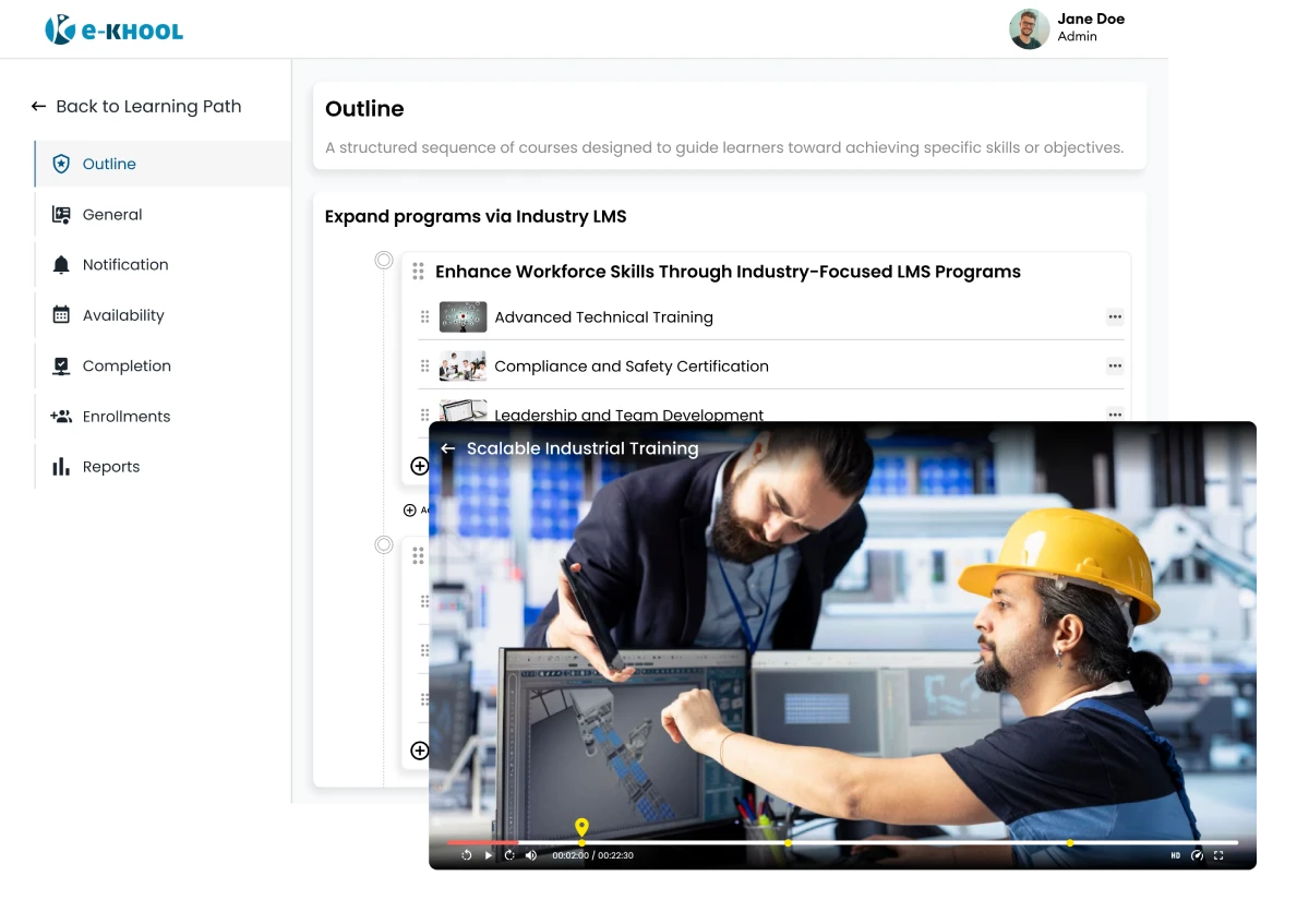 Industry LMS Scalable Industrial Training