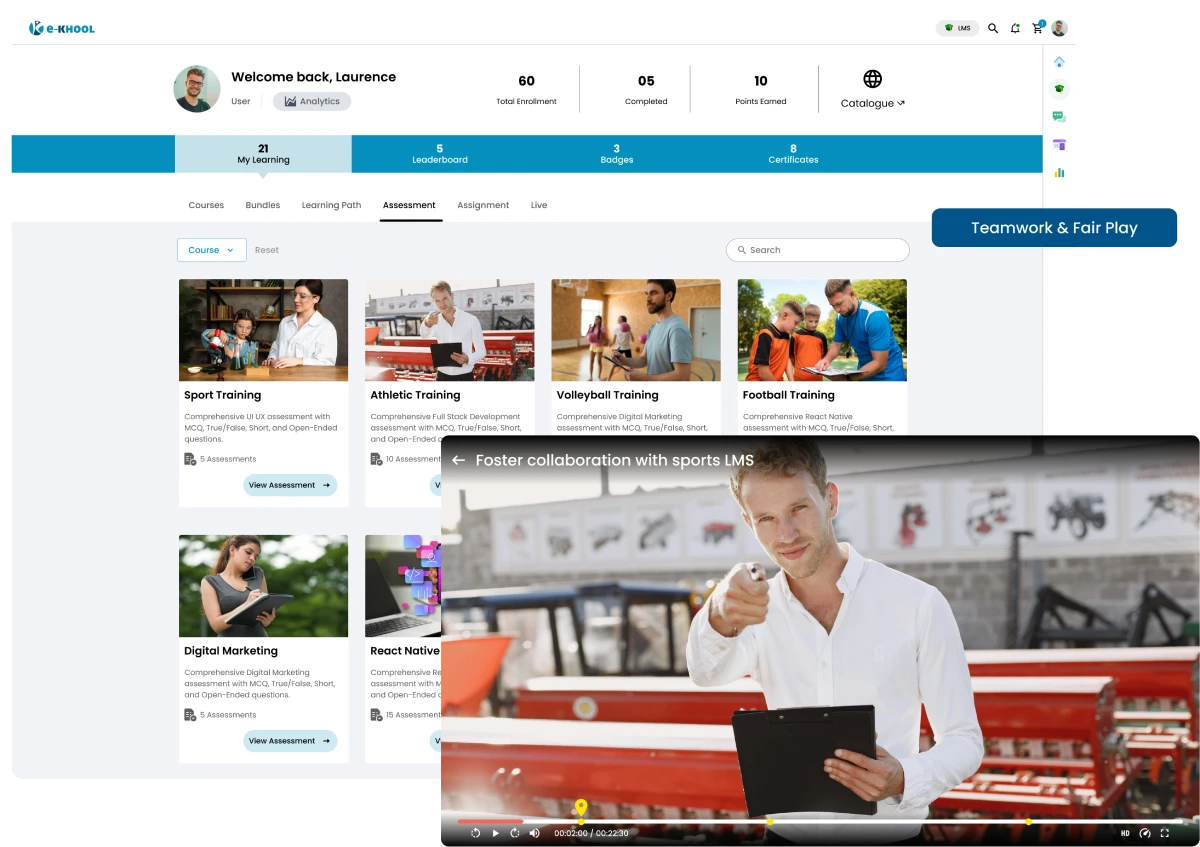 Teamwork, Sportsmanship, and Fair Play in Sports learning