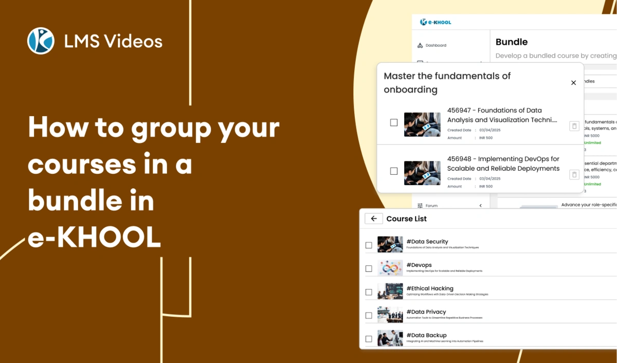 How to group your courses in a bundle in e-KHOOL LMS