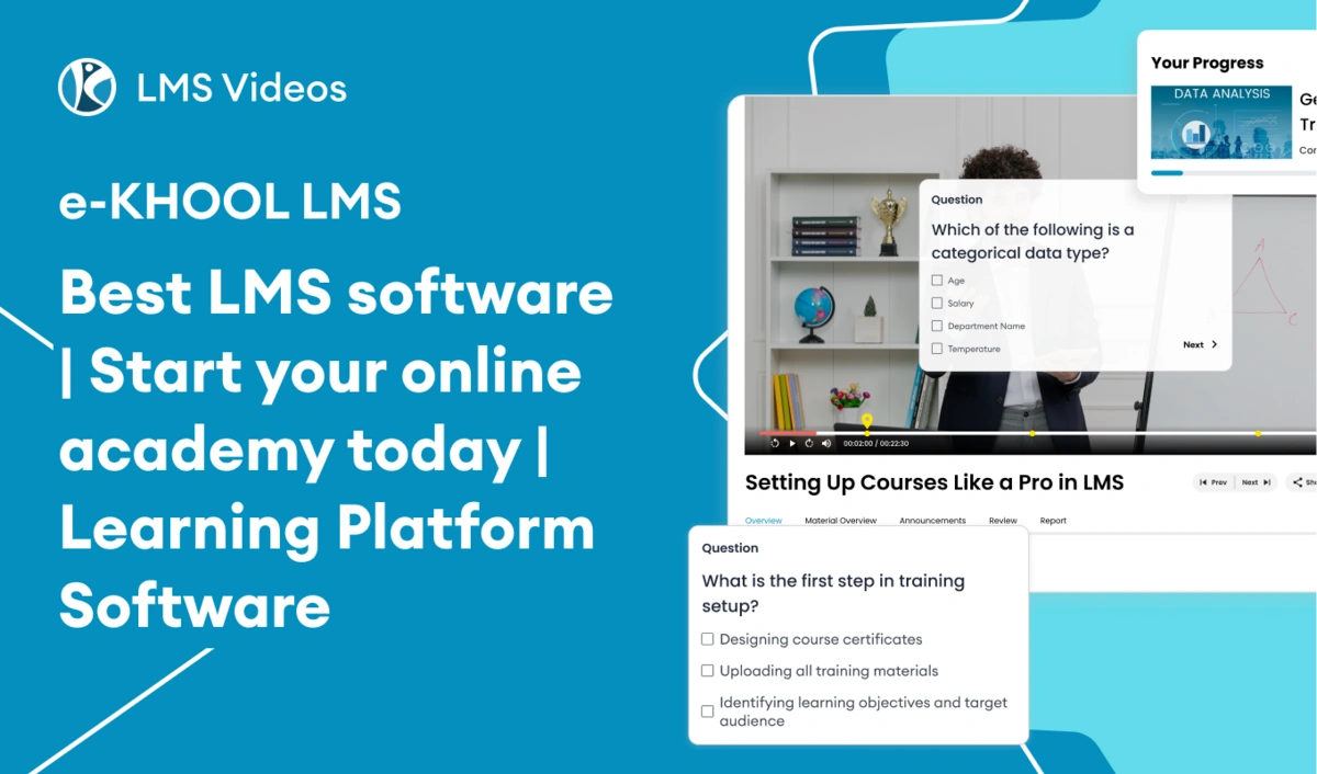 Start your online academy today with e-KHOOL LMS
