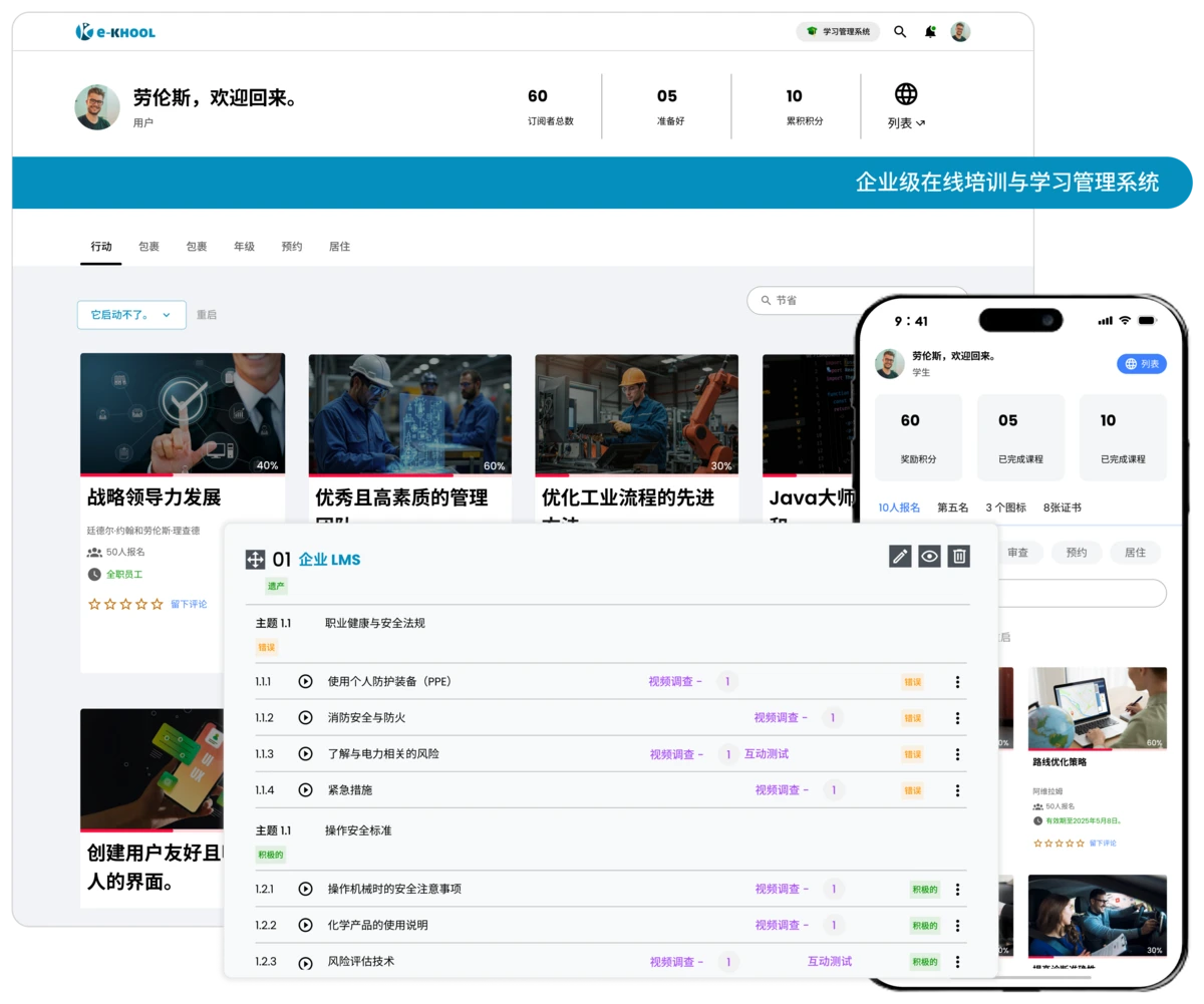 面向企业培训与人才发展的 LMS 学习管理系统与在线培训平台